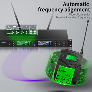 Sistema de Micrófono Inalámbrico UHF Portátil Profesional DR666, Construcción Metálica, Cancelación de Ruido - Product Image 5
