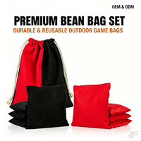 Sacs à billes double face taille réglementaire toutes saisons, surface lisse et adhérente, ensemble d'accessoires professionnels pour jeu de Cornhole