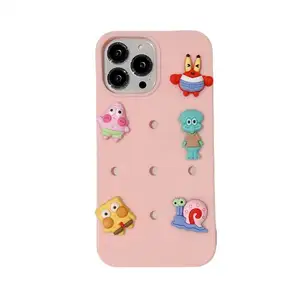 Newest DIY Detachable Phone Cases for iPhone 13 14 15 pro max Kids Girls Mobile Phone Covers with Decoration Charms Phone Bag