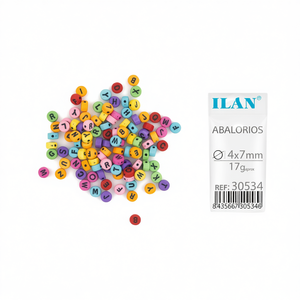 Ilan Abalorios Lettere Multicolore 4x7mm Circa 17g - Product Image 2