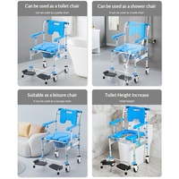Chaise de douche et de toilette moderne pour personnes âgées, avec roulettes, pliable, pour l'assistance à la mobilité des personnes paralysées, usage domestique, classe II