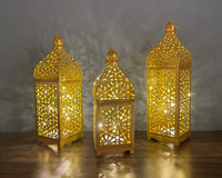 Lanterne marocaine en métal, porte-bougie vintage, lanterne en fer ajourée sculptée, décoration d'intérieur, centre de table, décoration de mariage et de festival