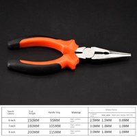 Pince à bec pointu en acier au carbone de 6 pouces pour la coupe et la manipulation des fils, vente en gros en Chine, pince diagonale de haute imitation