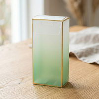 Boîte d'emballage en plastique mat à dégradé personnalisé, verticale, multi-tailles, emballage plat, légère, pour sachets de thé