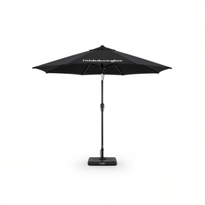 Ombrellone da esterno bifacciale con palo in alluminio da 3 m, apertura a manovella e base in resina per spiaggia e patio - Product Image 1