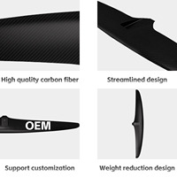 Planche de surf électrique Hydrofoil Carbon Glide Foil 1300 PNG pour sports nautiques, kitesurf, windsurf et jeux aquatiques