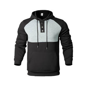 Sweat-shirt décontracté sportif en coton et polyester mélangé de haute qualité avec logo personnalisé, taille plus, poids lourd, patchwork - Product Image 5