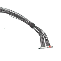 Harga Pabrik UL1354 32AWG Kabel Koaksial LVDS Rakitan 200MM Abu-abu DF56-15P Layar Digital Aksesoris Elektronik