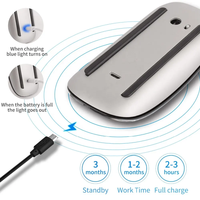 Souris de bureau portable OEM ultra-fine et silencieuse, multi-arc, blanche, rechargeable sans fil Bluetooth, souris tactile magique pour ordinateur portable Apple