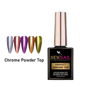 Nail Art Private Label 15ml Base de cromo Gel Polish Perfect Mirror Metallic Nail Effect No Wipe Gel Top Coat - Product Image 2