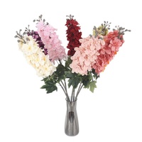 Flores Artificiales de Seda Delphinium de 82 cm, Decoración Suave para Techos de Salones de Ceremonias, Suministros Florales Navideños