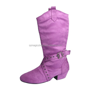 <span class=keywords><strong>Bottes</strong></span> de danse à bout fermé personnalisées, rouge, noir, bleu, violet, semelle en daim souple, pour femmes, <span class=keywords><strong>bottes</strong></span> de danse en ligne 2cm - Product Image 6