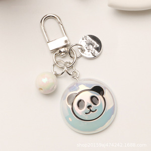 พวงกุญแจอัลลอยรูปหน้ายิ้มสุดสร้างสรรค์ใหม่อุปกรณ์เสริมรูปหัวใจแพนด้าน่ารักกล่องใส่หูฟังของตกแต่งกระเป๋าผู้หญิง - Product Image 6