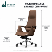 Chaise de bureau exécutive moderne haut de gamme en cuir avec support lombaire pivotant pour salle de conférence, bureau et salle de jeux