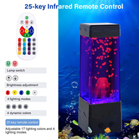 Lampe de nuit LED volcan de lave avec télécommande, alimentation USB, RGB, couleurs changeantes, intensité réglable, lampe de bureau pour chambre d'enfant