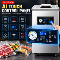 Nouvelle machine de mise sous vide verticale sèche et humide en acier inoxydable avec écran tactile 900W, longueur de scellage 40cm et impression de date