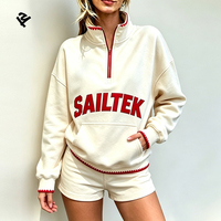 Collection Automne 2026 : Ensemble Décontracté Tendance pour Femme – Survêtement Personnalisé 2 Pièces avec Sweat-shirt à Col Zippé et Short