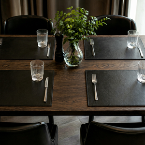 Factory Wholesale Genuine Leather Placemats Set Waterproof Scratch Resistant <b>Table</b> <b>Protectors</b> For Hotel Supply LPM-0011B - Product Image 1