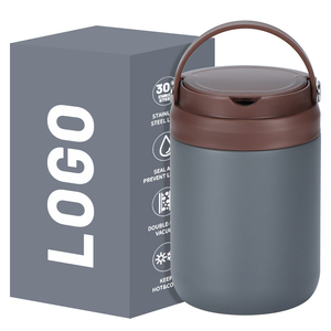 Lonchera <span class=keywords><strong>de</strong></span> Acero Inoxidable 304 <span class=keywords><strong>de</strong></span> Doble Pared con Logotipo Personalizado, Recipiente para <span class=keywords><strong>Alimentos</strong></span> con Aislamiento al Vacío, Asa y Cuchara Plegable - Product Image 5