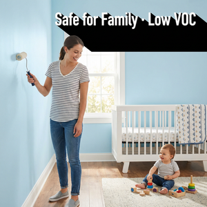 Pintura acrílica protectora para paredes interiores, ecológica, de bajo olor, bajo contenido de COV, a base de agua, segura, para la decoración del hogar y espacios habitables. - Product Image 4