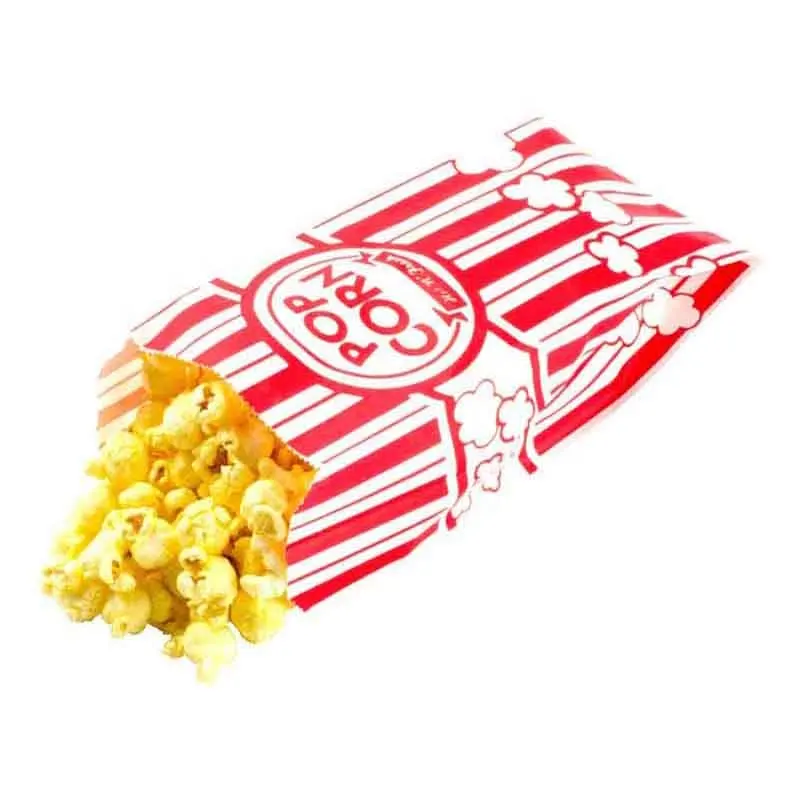 Custom logo popcorn verpakking tassen gemaakt van papier