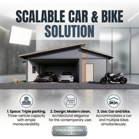 Garage Conteneur Pliable à Montage Rapide, Stockage Portable pour Véhicules, Villa Modulaire Abordable, Maison Préfabriquée en Kit 20ft/40ft