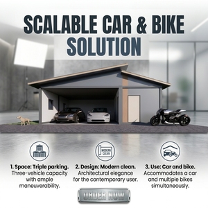 Garage Conteneur Pliable à Montage Rapide, Stockage Portable pour Véhicules, <span class=keywords><strong>Villa</strong></span> Modulaire Abordable, Maison Préfabriquée en Kit 20ft/40ft - Product Image 1