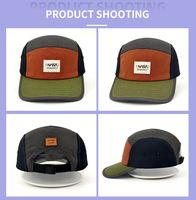 Gorra Deportiva Personalizada de 5 Paneles Tricolor para Exteriores, Transpirable, Plegable, con Visera Suave, para Correr, Acampar, Actividades al Aire Libre y Ropa Urbana