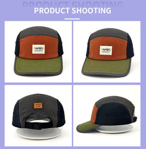 Gorra Deportiva Personalizada de 5 Paneles Tricolor para Exteriores, Transpirable, Plegable, con Visera Suave, para Correr, Acampar, Actividades al Aire Libre y Ropa Urbana - Product Image 4