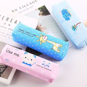 Korean Creative Cartoon square PU Pencil case Cute Animal Stationery Case Multi-functional Student Pencil Case - Product Image 2