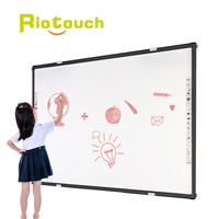 Tableau blanc interactif Riotouch 82 ~ 96 "Vente en gros Projecteur multi-touch Cartes intelligentes numériques Logiciel gratuit IWB bon marché