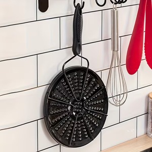 <span class=keywords><strong>Plaque</strong></span> diffuseur de chaleur en émail noir pour cuisinière à gaz avec <span class=keywords><strong>protection</strong></span> anti-brûlure en métal pour chauffage lent et petits récipients - Product Image 1