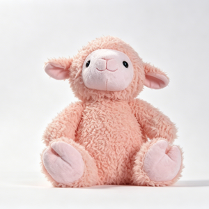 Oveja de Peluche Rosa Rubor Personalizada, de Lana Rizada y Esponjosa, con Orejas Caídas y Patas con Contraste - Product Image 5