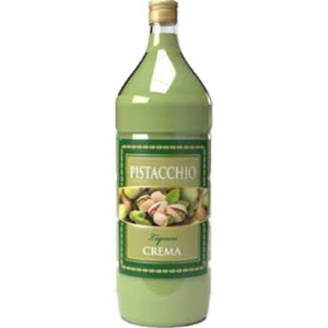 Licor Italiano de Alta Calidad Crema Al Pistacchio Villa Cardea 2 Litros Envase Verde 17% ABV - 6 Botellas/Caja para Postre y Digestivo - Product Image 1