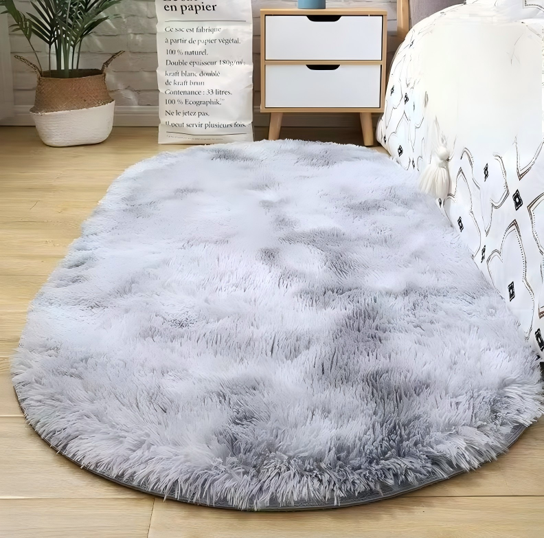 tie-dye-ovale gris argenté