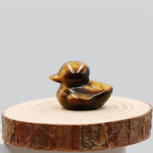 1 pollici pietra naturale intagliato a mano animale anatra pietra preziosa di cristallo per la decorazione per bambini regalo che fa 20x30mm - Product Image 3