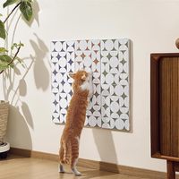 FUKUMARU Griffoirs muraux pour chats en 3 parties, griffoirs en carton extra longs de 23,6 pouces, griffoirs pour chats haute densité