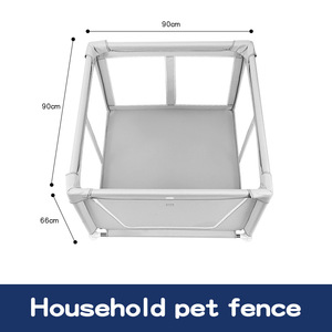 Corral de juegos de tela Oxford 600D con puerta con cremallera para cachorros y gatos, perros pequeños, uso en interiores, tela gruesa, resistente y segura - Product Image 6