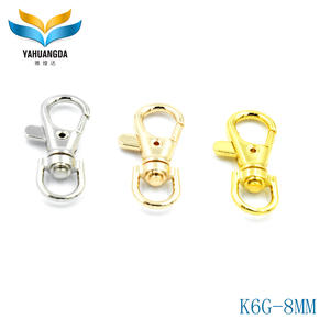 Gancho a presión chapado de fábrica, 8mm, 15mm, 20mm, 25mm, gancho de aleación de zinc para perro, etiquetas de metal, K6G - Product Image 4