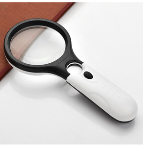 Lupa de Mano Blanca al por Mayor con 3 Luces LED para Leer y Ver Joyas - Product Image 1