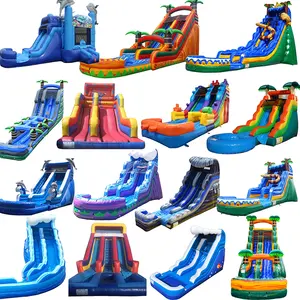 2023 Inflatables Adult Slides 20 Ft 18ft 16 Double Inflatable Pool With Slide