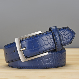 Ceinture <span class=keywords><strong>Homme</strong></span> en PU Motif Croco Tendance 2026 avec Boucle Ardillon en Alliage Anti-Rouille Durable et Réglable pour Tenues Quotidiennes et Professionnelles - Product Image 4