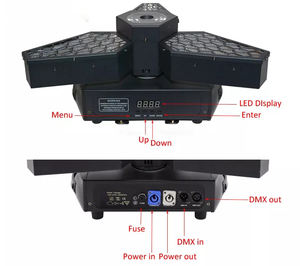 ZY RGBW 3 en 1 4 en 1 LED Minimalista <span class=keywords><strong>Infinito</strong></span> Rotación Hoja de arce Retro Pixel DMX Retro Concierto Fondo Estroboscópico Triángulo PVC - Product Image 3