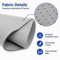 Tissu en mousse laminée double face en velours perforé pour équipements de protection sportive, orthèses de rééducation médicale, doublure de casque