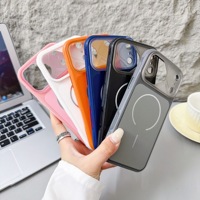 Étui de protection d'objectif d'appareil photo antichoc et antidérapant pour iPhone 11 12 13 14 15 16 17 Pro Max, compatible avec la recharge sans fil et magnétique