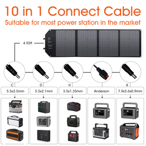 แผงโซลาร์เซลล์แบบพกพา 100W โมโนคริสตัลไลน์ 12V 18V แผงโซลาร์เซลล์แบบยืดหยุ่น โมโนคริสตัลไลน์ สำหรับชาร์จไฟกลางแจ้ง - Product Image 4