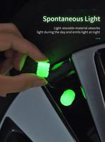 Tapa de válvula de tapa de neumático luminosa, estilo fluorescente verde azul nocturno brillante para rueda de bicicleta de coche, otros accesorios de luz de coche