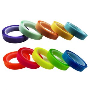 Pegatinas Fluorescentes Adhesivas de 8 mm, 5 Unidades/Juego, Cinta de Marcado Transparente de PET para Estudiantes, Cinta de Marcado Extrafina para Uso en Oficina - Product Image 1