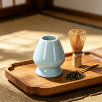 Support élégant en céramique pour fouet à matcha (Chasen) – Organisateur de rangement pour fouet en bambou pour la cérémonie du thé japonaise