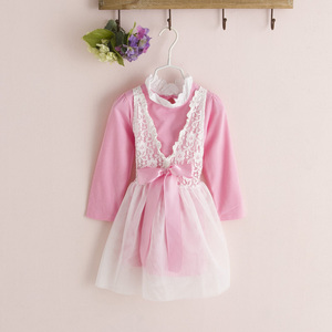 Ensemble de deux pièces pour enfants, chemise et robe en dentelle pour filles, nouveau produit - Product Image 5
